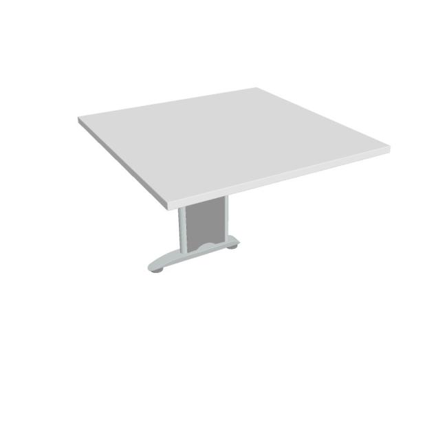 [ON814899] Flex Beistelltisch, 80 x 75,5 x 80 cm, weiß/metall