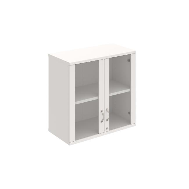 [ON817999] Stabiler Hängeschrank, abschließbar, 80 x 76,8 x 40 cm, weiß/weiß
