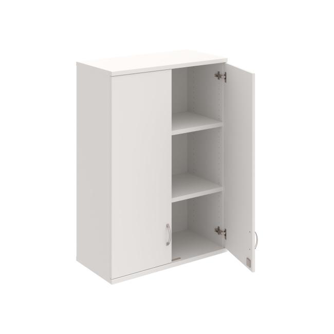 [ON819099] Stabiler Hängeschrank, abschließbar, 80 x 115,2 x 40 cm, weiß/weiß