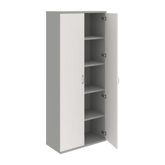 Stabiles Regal, 80x192x40 cm, weiß/grau