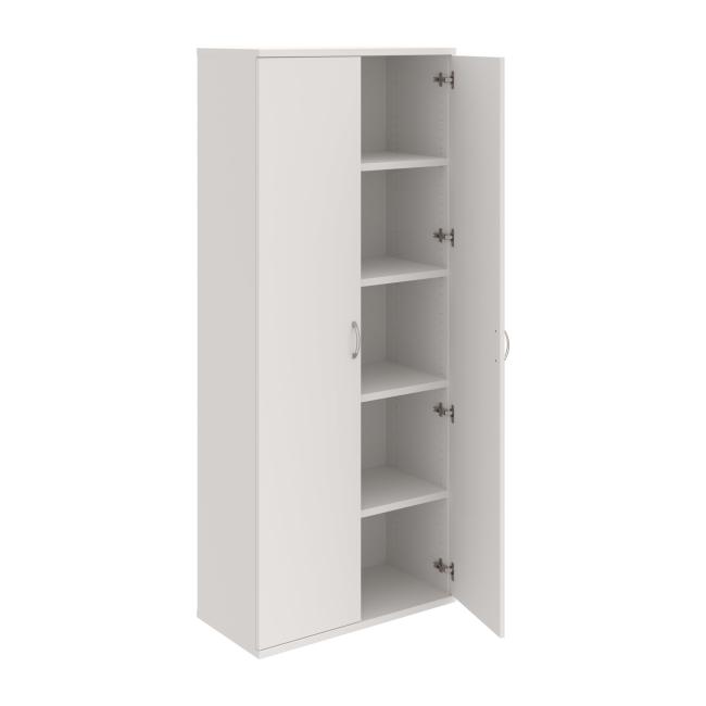 Stabiles Regalsystem, 80 x 192 x 40 cm, weiß/weiß