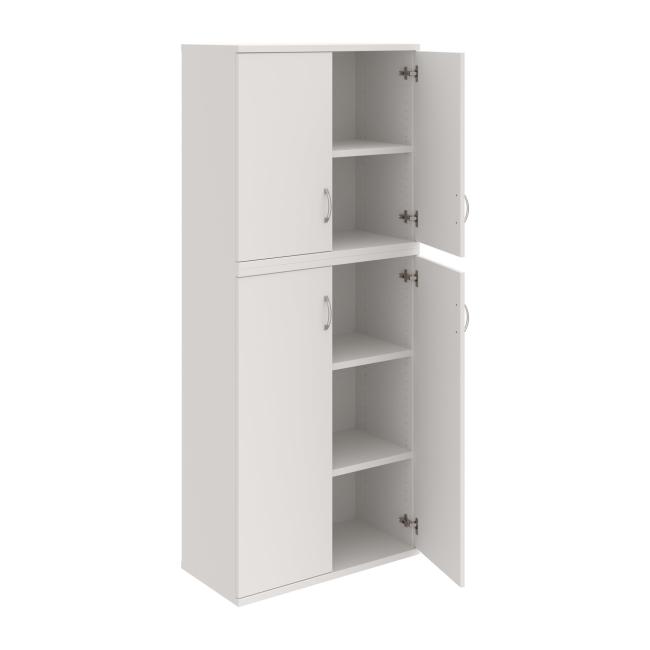 Stabiles Regal, 80 x 192 x 40 cm, weiß/weiß