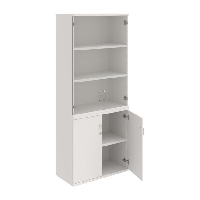 Stabiles Regal, 80 x 192 x 40 cm, weiß/weiß