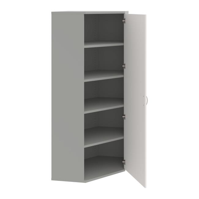 Regalschrank P Strong, 80x192x40 cm, weiß/grau