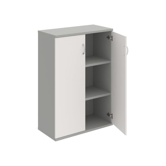 Stabiles Regal, 80x115,2x40 cm, weiß/grau