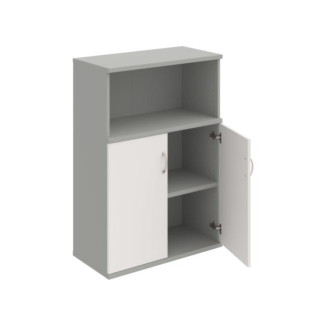 Stabiles Regal, 80x115,2x40 cm, weiß/grau