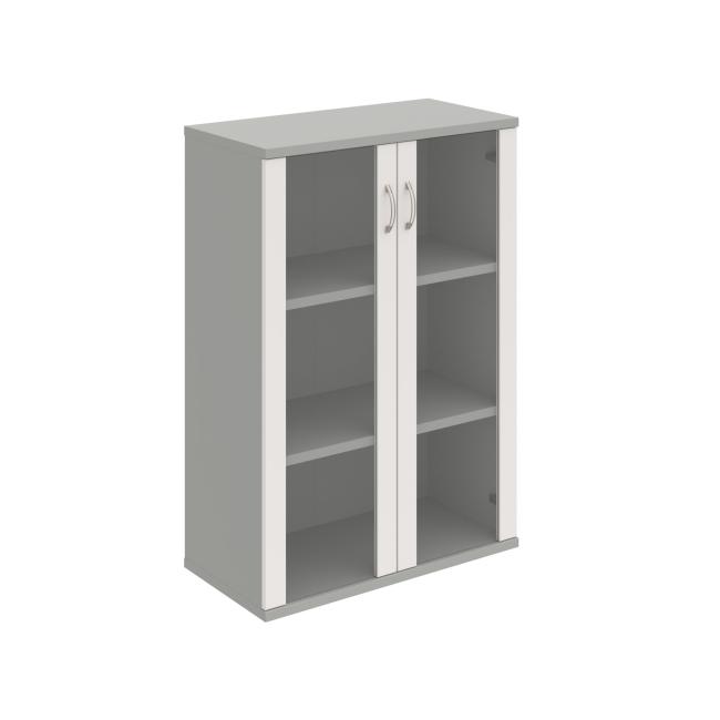 Stabiles Regal, 80x115,2x40 cm, weiß/grau
