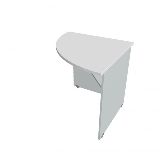 Beistelltisch für das Tor, links, 80x75,5x80 cm, weiß/grau
