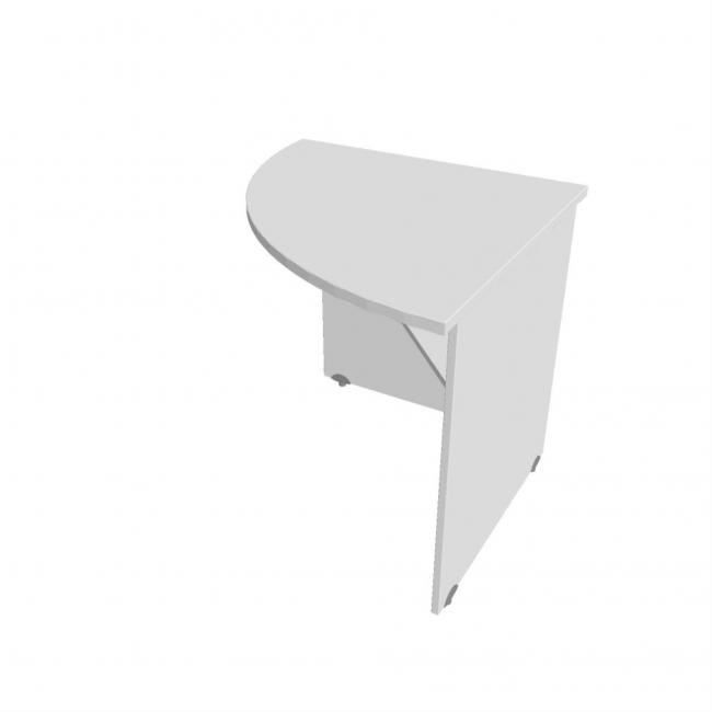 Beistelltisch für das Tor, links, 80 x 75,5 x 80 cm, weiß/weiß