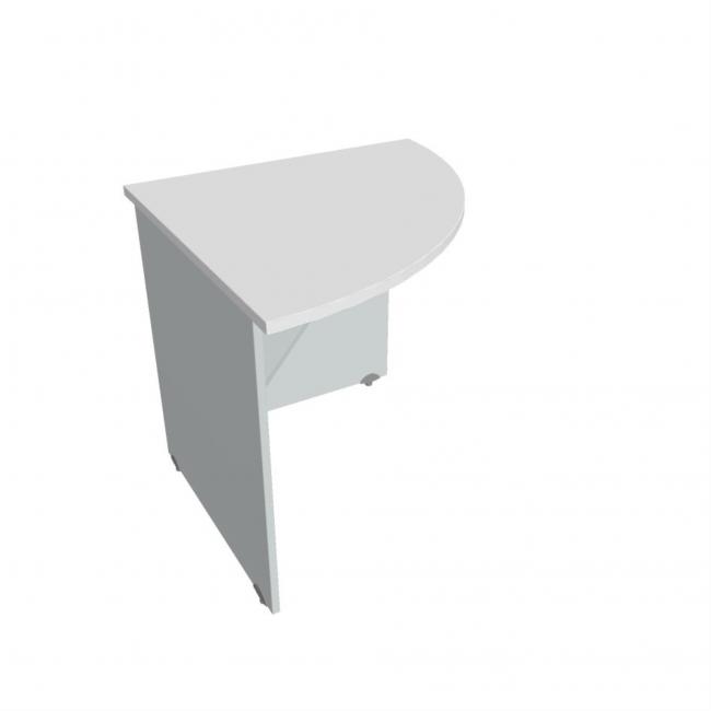 Beistelltisch für das Tor, rechts, 80x75,5x80 cm, weiß/grau