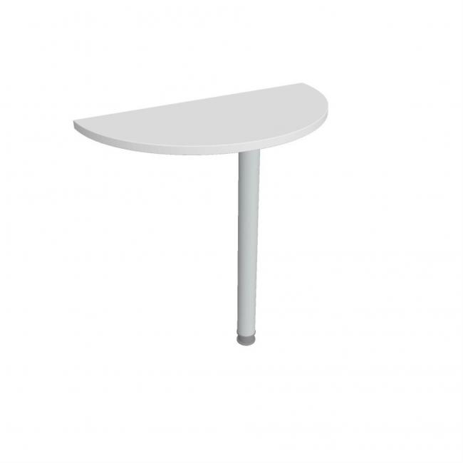 Beistelltisch „Tor“, 80 x 75,5 x 40 cm, weiß/metall