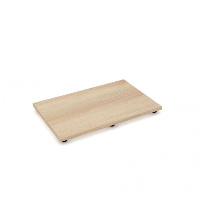 Nivellierfuß für 2 OP-Aktenschränke, 83,2 x 64 cm, Akazie