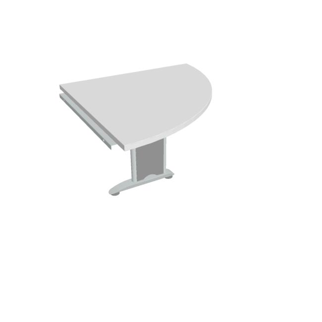 Beistelltisch Cross, 80 x 75,5 x 80 cm, weiß/metall