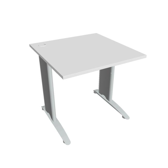 Flex-Schreibtisch, 80 x 75,5 x 80 cm, weiß/metall