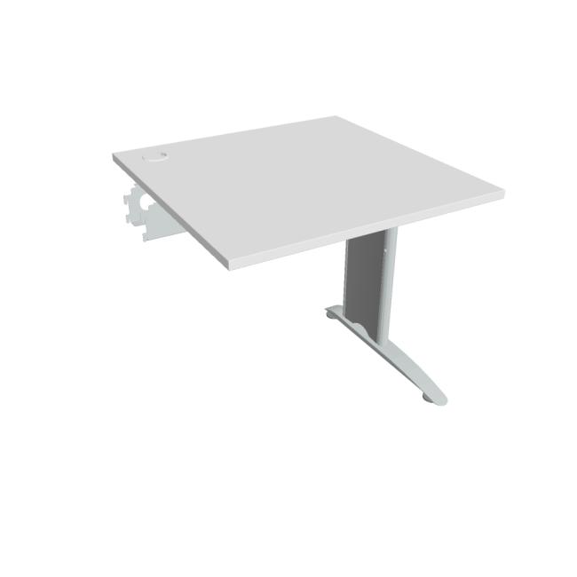 Flex-Schreibtisch, 80 x 75,5 x 80 cm, weiß/metall
