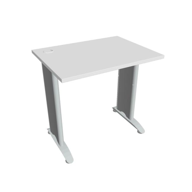 [ON851199] Flex-Schreibtisch, 80 x 75,5 x 60 cm, weiß/metall