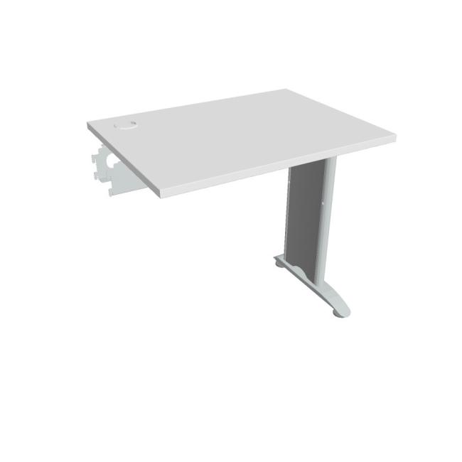 Flex-Schreibtisch, 80 x 75,5 x 60 cm, weiß/metall