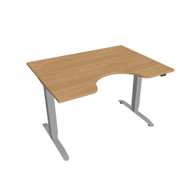 Motion Ergo Schreibtisch, ZO, 2S, 120x70,5-120,5x90 cm, Eiche/Grau