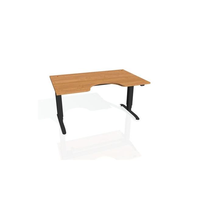 [ON912231] Motion Ergo Schreibtisch, ZO, 3S, 120x61-128x90 cm, Erle/Schwarz