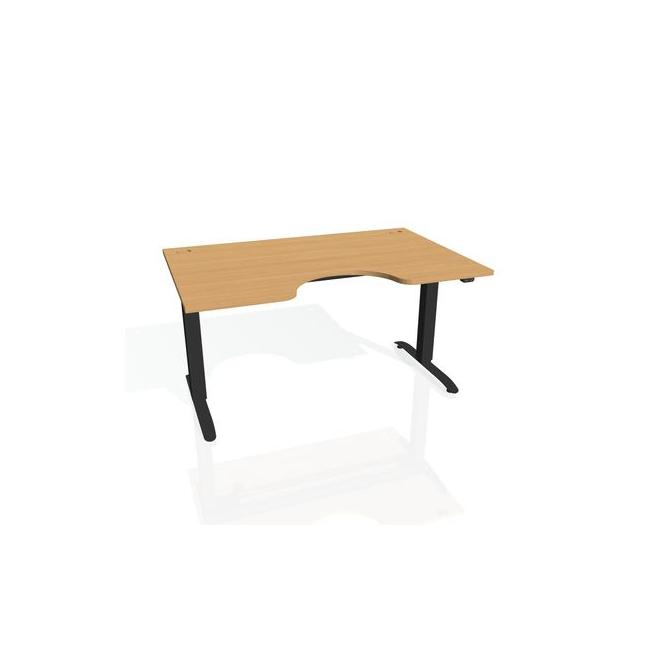 [ON914021] Motion Ergo Schreibtisch, ZO, 2S, 140x70,5-120,5x90 cm, Buche/Schwarz