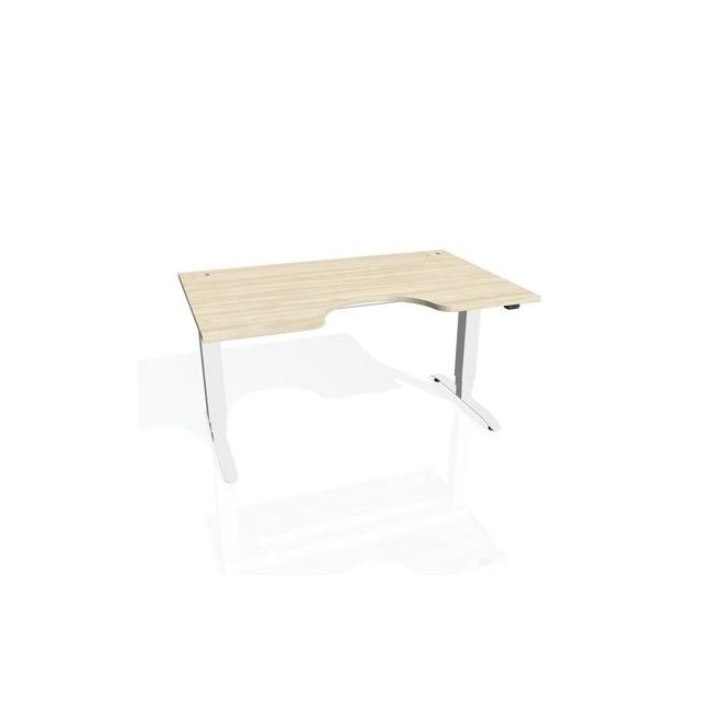 [ON914213] Motion Ergo Schreibtisch, ZO, 3S, 140x61-128x90 cm, Akazie/Weiß