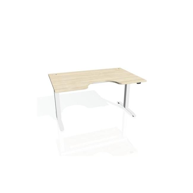 [ON916013] Motion Ergo Schreibtisch, ZO, 2S, 160x70,5-120,5x90 cm, Akazie/Weiß
