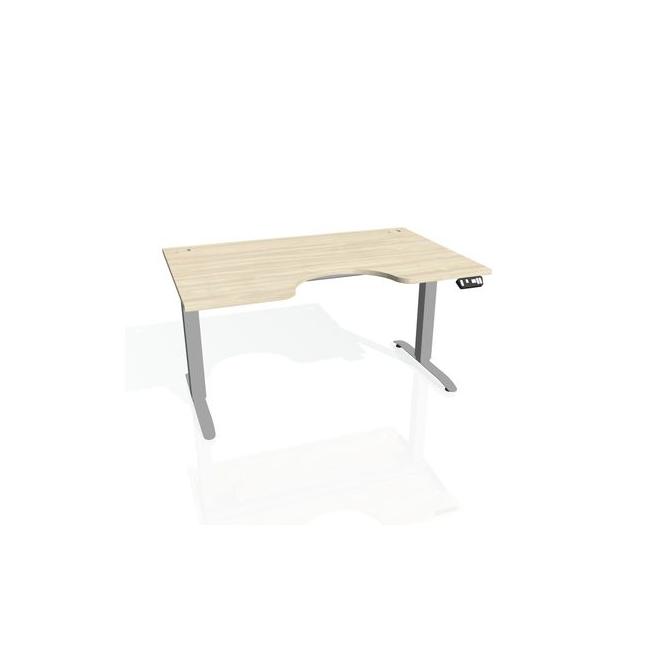 [ON916112] Motion Ergo Schreibtisch, PO, 2S, 160x70,5-120,5x90 cm, Akazie/Grau