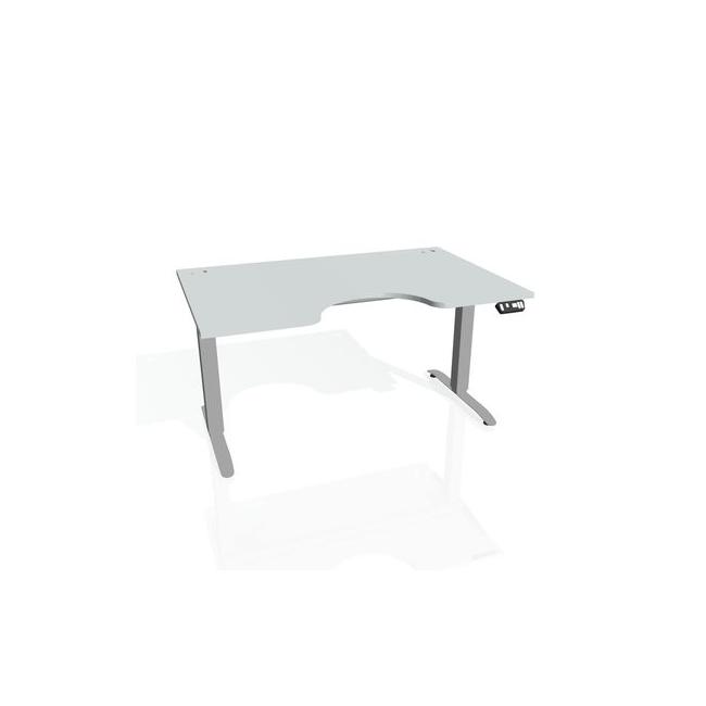 [ON916182] Motion Ergo Schreibtisch, PO, 2S, 160x70,5-120,5x90 cm, grau/grau