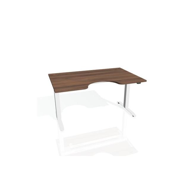 [ON918073] Motion Ergo Schreibtisch, ZO, 2S, 180x70,5-120,5x90 cm, Walnuss/Weiß