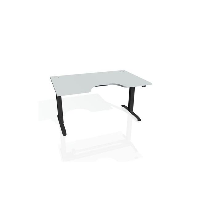 [ON918081] Motion Ergo Schreibtisch, ZO, 2S, 180x70,5-120,5x90 cm, grau/schwarz