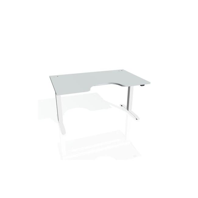 [ON918083] Motion Ergo Schreibtisch, ZO, 2S, 180x70,5-120,5x90 cm, grau/weiß