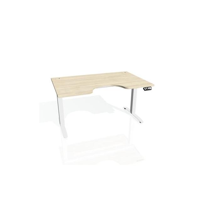 [ON918113] Motion Ergo Schreibtisch, PO, 2S, 180x70,5-120,5x90 cm, Akazie/Weiß
