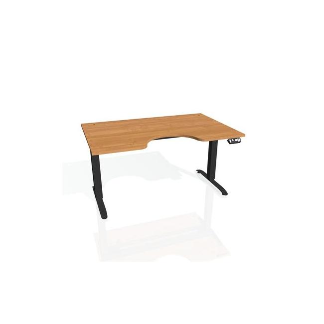 [ON918131] Motion Ergo Schreibtisch, PO, 2S, 180x70,5-120,5x90 cm, Erle/Schwarz