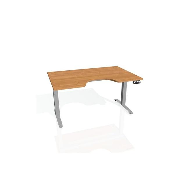 [ON918132] Motion Ergo Schreibtisch, PO, 2S, 180x70,5-120,5x90 cm, Erle/Grau