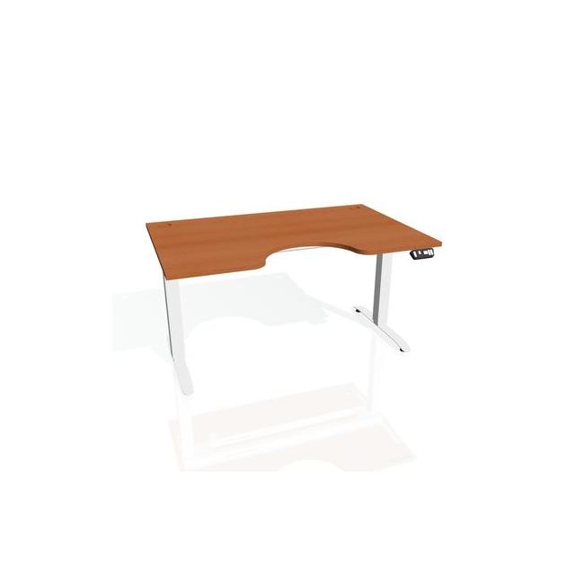 [ON918153] Motion Ergo Schreibtisch, PO, 2S, 180x70,5-120,5x90 cm, Kirsche/Weiß