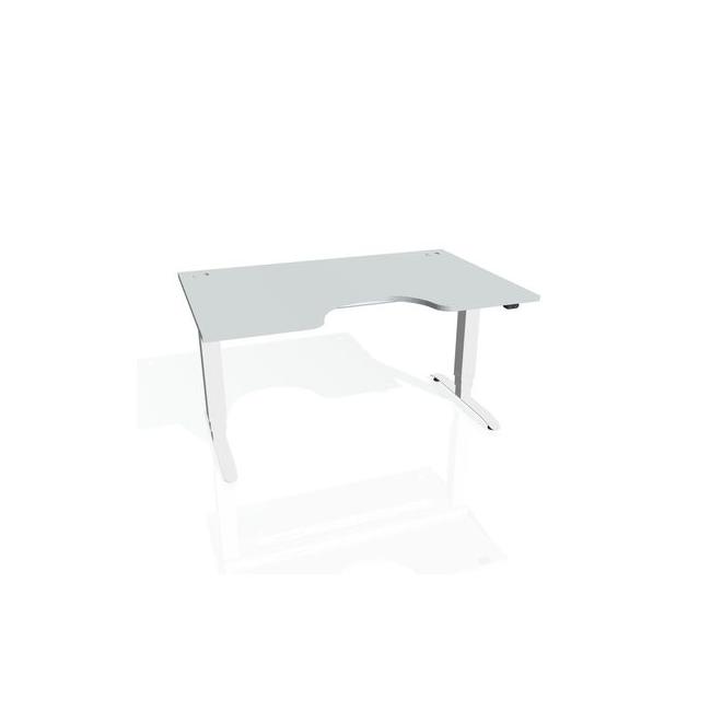 [ON918283] Motion Ergo Schreibtisch, ZO, 3S, 180x61-128x90 cm, grau/weiß