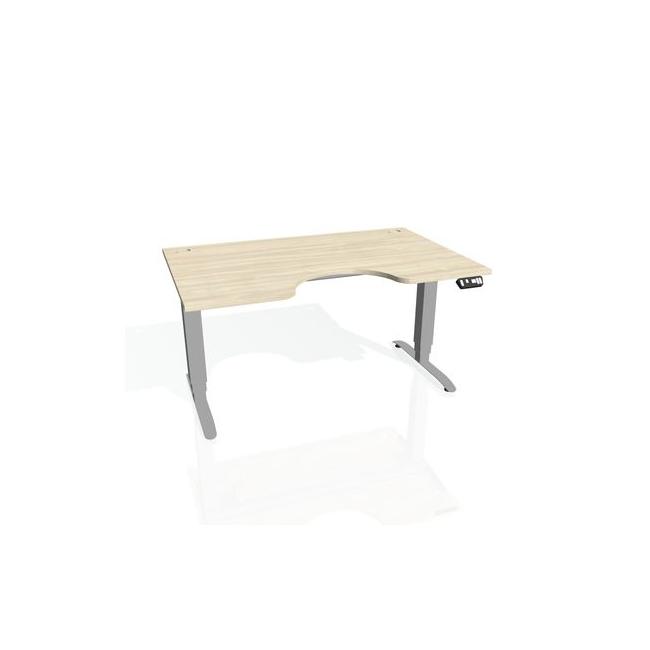 [ON918312] Motion Ergo Schreibtisch, PO, 3S, 180x61-128x90 cm, Akazie/Grau
