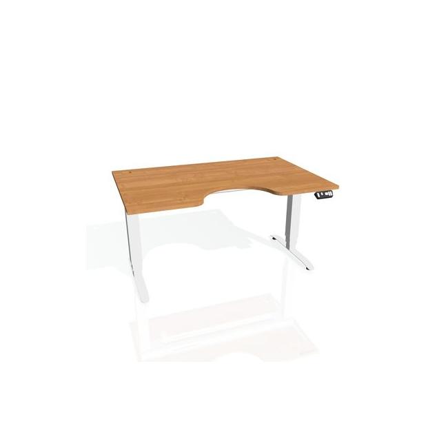 [ON918333] Motion Ergo Schreibtisch, PO, 3S, 180x61-128x90 cm, Erle/Weiß