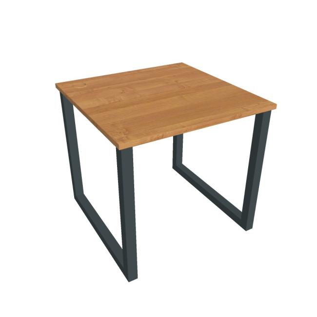 Schreibtisch UNI O, 80x75,5x80 cm, Erle/Schwarz