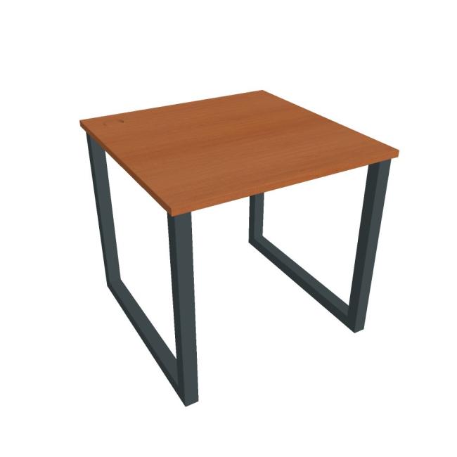Schreibtisch UNI O, 80x75,5x80 cm, Kirsche/Schwarz