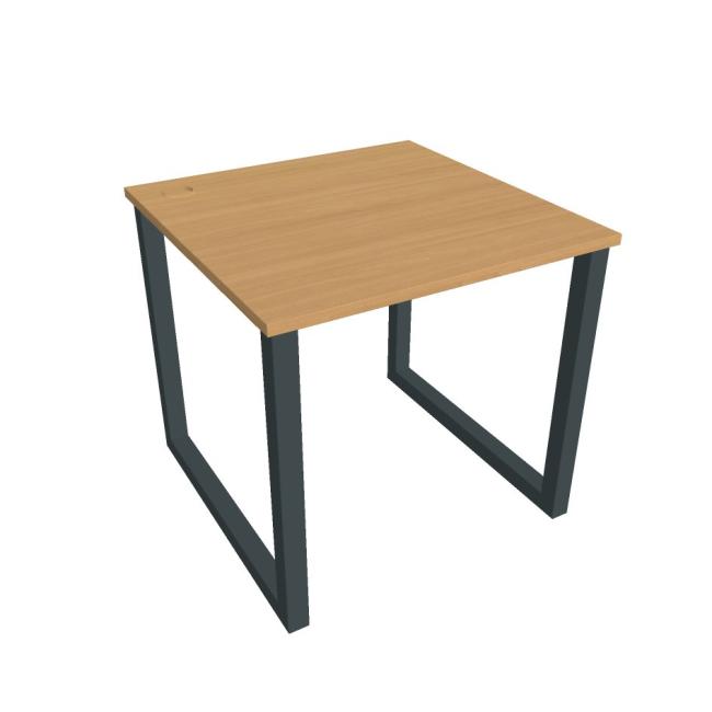 Schreibtisch UNI O, 80x75,5x80 cm, Buche/Schwarz