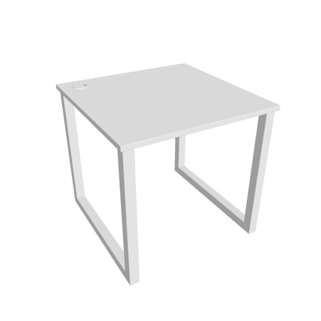 Schreibtisch UNI O, 80x75,5x80 cm, weiß/weiß