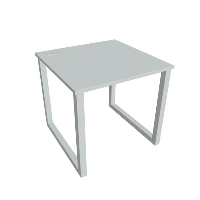 Schreibtisch UNI O, 80x75,5x80 cm, grau/grau