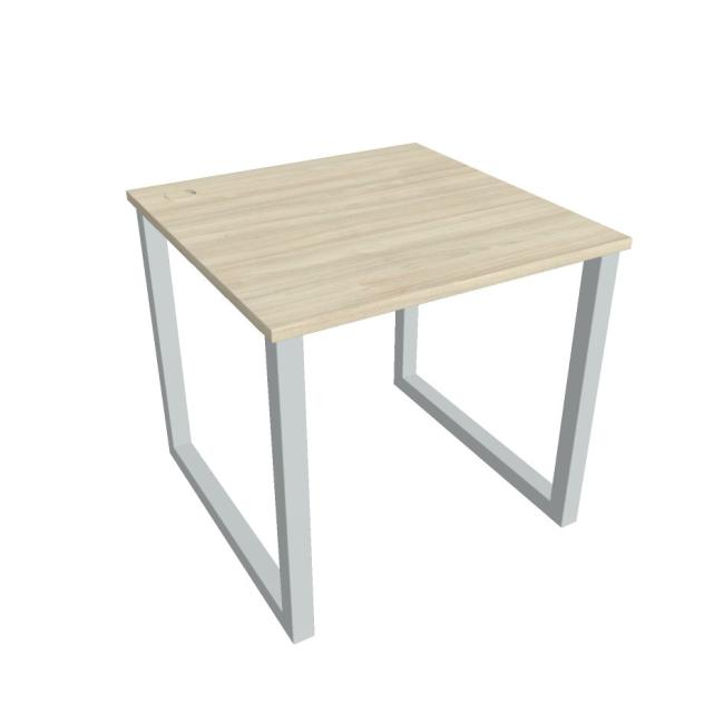 Schreibtisch UNI O, 80x75,5x80 cm, Akazie/Grau