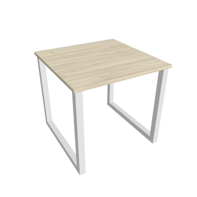 Schreibtisch UNI O, 80 x 75,5 x 80 cm, Akazie/Weiß