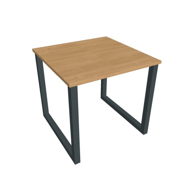 Schreibtisch UNI O, 80x75,5x80 cm, Eiche/Schwarz