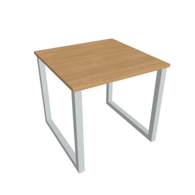 Schreibtisch UNI O, 80x75,5x80 cm, Eiche/Grau