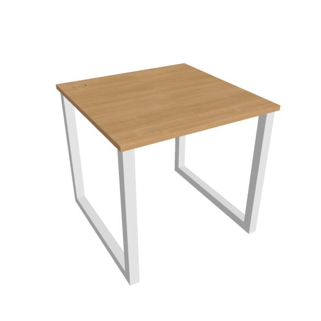 Schreibtisch UNI O, 80 x 75,5 x 80 cm, Eiche/Weiß