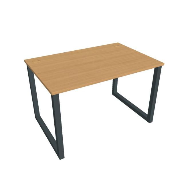 Schreibtisch UNI O, 120 x 75,5 x 80 cm, Buche/schwarz