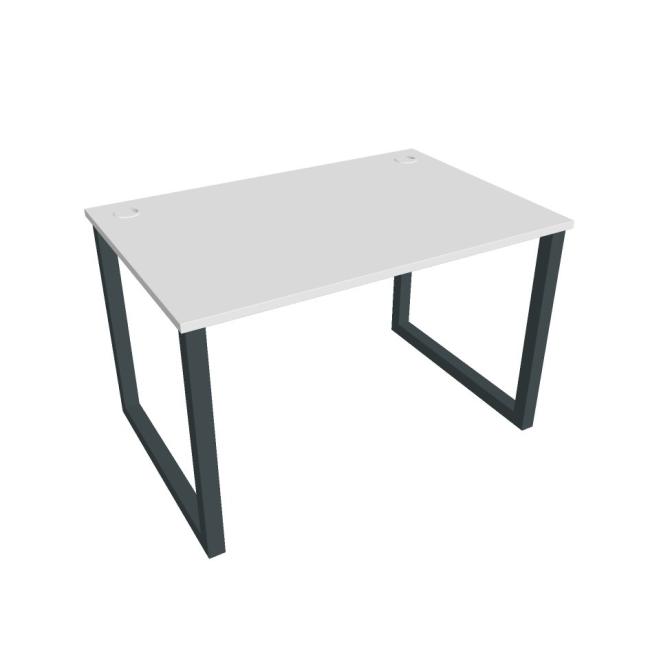 Schreibtisch UNI O, 120x75,5x80 cm, weiß/schwarz